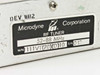 Microdyne Corporation RF Tuner label close-up showing model M/N 111VT(70)(D)10, 52-88 MHz, and serial number
