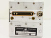 Microdyne 1111-VT RF Tuner – rear panel view showing D-sub P1 connector, BNC J1 connector, and Microdyne Corporation label