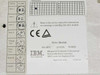 IBM tape drive module internal assembly label showing 100-240V 1.0-0.5A 50-60Hz power rating, CE mark, Made in U.S.A., assembly stamps