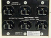 Unisys UP-9125 rear output panel showing six NEMA 5-15R outlets and MAX OUTPUT POWER label: 900VA model 630W / 1250VA model 900W, with model UP9125 and serial number label