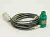 Load Cell Transducer TI82-1K-10P1 green cylindrical body with full gray multi-pin cable laid out — front view