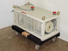 Ebara 40X20 dry vacuum pump rear-right view on wheeled dolly showing pump body end and top mesh ventilation panels