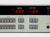 RE 107 Synthesized Signal Generator front panel right section — MOD LEVEL and OUTPUT LEVEL LED displays, SWEEP mode buttons (NARROW/MEDIUM/WIDE), MOD and OUTPUT LEVEL controls, POWER ON/OFF LEDs, 50-ohm OUTPUT BNC connector