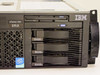 IBM xSeries 360 drive bay close-up showing three 36.4GB U160 SCSI hard drives FRU 06P5759 installed in bays 12-14