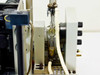 Oriel 150W arc lamp UXL-S150M0 installed in lamp carriage — close-up showing lamp bulb, electrodes, and adjustment hardware