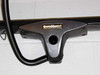 OmniMount ARC-FPD swivel pivot head closeup with OmniMount logo and cable routing port