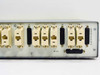 Astrocom 4100 rear panel right-side detail showing ports 7–16 with RJ-45 and DB-25 connectors, MUX DB-25 port, and SUPERVISORY DB-25 connector