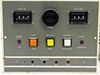 Thermco 100278002 control panel front view showing Rate In and Rate Out mechanical counters, Alarm knob, Power On, Load/Step, Unload/Reset, Manual/Automatic, and Cycle Complete indicators