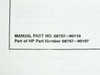 HP 8757D Scalar Network Analyzer Service Manual in Binder