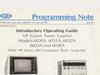 HP 5952-4131 Programming Note header page showing compatible models 6030A 6031A 6032A 6033A 6038A and April 1987 publication date