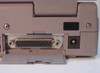 Toshiba Tecra 750CDM rear showing DB-25 parallel port and DC power input jack (DC IN 15V)
