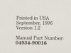 HP 4934A Operating & Calibration Manual Supplement