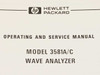 HP 3581A/C Wave Analyzer Operating & Service Manual