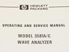 HP 3581A/C Wave Analyzer Operating & Service Manual