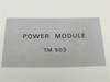 Tektronix TM503 Power Module Instruction Manual 070-1305-01