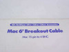 NEC MAC15/4BNC box label detail — 'Mac 6ft Breakout Cable, Mac 15-pin to 4 BNC' with NEC MultiSync XP37/XM37/XM29 Accessories banner
