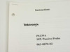 Close-up of Tektronix P6139A 10X Passive Probe Instructions cover with publication number 063-0870-02 clearly visible