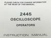 Tektronix 2445 Oscilloscope Operators Instruction Manual — second title page view