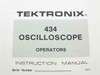 Tektronix 434 Oscilloscope Operators Instruction Manual – title page showing model name and serial number field, dated 871