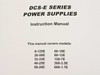 Sorensen DCS-E Series Instruction Manual