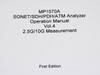 Anritsu Operation Manual vol.4 1 ere edition MP1570A Sonet/SDH/PDH/ATM Analyzer