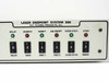 LES-300 front panel right-side close-up showing DELAY, SEARCH, ENDPT, NO ENDPT, OVER-ETCH, and STOP LED indicators with corresponding toggle switches labeled DELAY, RATE, END 1, END 2, OVER-ETCH, MODE
