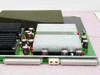 Silicon Graphics SGI 305X2 Power Module Board – close-up of silver heatsink pair and surrounding capacitor array near card-edge connectors