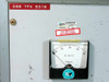 ESS TFX 5318 front panel close-up showing red ESS TFX 5318 label, Simpson 0-500 AC Volts panel meter, and Calibration Not Required sticker