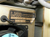 LNR Communications DC4-D1 Down Converter second rear label showing model DC4-D1, chassis part number 004002-2, and serial number 307
