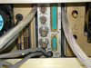 LNR DC4-D1 Down Converter rear panel detail showing IF CROSS, IF NORM, and additional BNC connectors, DB25 EXT MON connector, DB9 AUX LO connector, and NORM/CROSS switch