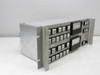 Varian VJW6767D8 right-side view showing rackmount chassis depth, front panel controls and meters for PA1 and PA2