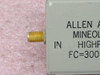Allen Avionics Inc. No P/N Highpass Filter 300 KHZ 50 Ohms - AS IS