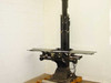 Bowles-Acme Richardson A600 animation stand full front view showing vertical column, compound table, and peg bars on wooden pallet