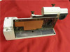 Photo-Sonics 16MM-1B camera bottom and side view showing open film gate area with exposed copper/orange film pressure pad and mechanical components