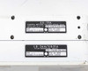 Photo-Sonics KB-19A and LB-24A data plates showing model numbers, FSN numbers, serial numbers, part numbers, and contract number F42600-71-C-0596