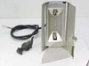 Ryudensha PL-10 quartz light — front open view showing two-way barn door with scrim and installed quartz lamp