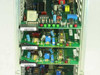 Wegener 1601-54 interior side view showing three stacked plug-in cards with component-populated PCBs including capacitors, inductors, and trimmer potentiometers