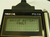 Telxon PTC-710 LCD display showing BACKUP BATTERY FAULT message with pencil wand alongside
