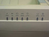 Tektronix Phaser 440 front control panel close-up showing Error, Jam, Media, Ribbon, Cover, Ready, and Power indicator buttons