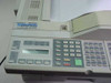 Minolta MinoltaFax 5600 front control panel close-up showing LCD display, keypad, and Advanced Business Systems asset label