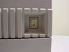 Minolta MinoltaFax 2800 power switch close-up showing rocker switch with I/O markings recessed in ventilation panel