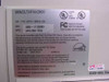 Minolta MinoltaFax 2800 FCC/rating label showing model MINOLTAFAX2800, input 110–127V 60Hz 5A, manufacture date April 2004, FCC registration, Energy Star, IC REN 0.3, and Konica Minolta Business Technologies Inc.