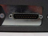 Closeup of DB25-style parallel interface connector on rear of Eltron Privilege S.A. card printer