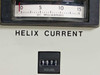 Close-up of Varian TWTA helix current meter (0–15 DC milliamperes scale) and hours counter reading 937 hours