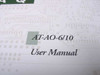 National Instruments AT-AO-6/10 User Manual cover close-up showing model name and User Manual text