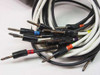 Color-coded banana plug test leads included with the Oxford XM-90 8-channel monitor