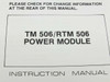 Tektronix 070-1786-02 TM 506/ RTM 506 Power Module Manual