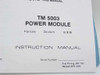 Tektronix 070-2955-00 TM 5003 Power Module Instruction Manual
