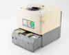 Hollywood Chicago 2816 35mm film splicer – three-quarter front view showing cream-colored upper housing and gray lower splicing drawer