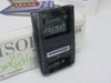 Handspring Visor Neo rear view showing battery compartment, barcode label, FCC ID label, and expansion slot area with translucent back cover removed